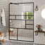 Écran de salle de bain à porte en verre transparent avec cadre noir 45,3 x 76,8 po Walk In