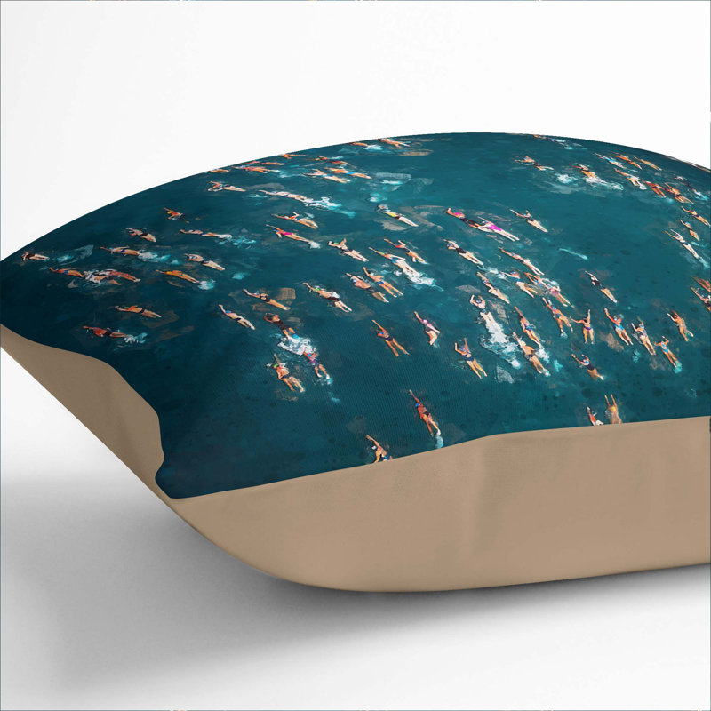 Square Cushion, Stone, 40cm H x 40cm W x 15cm D