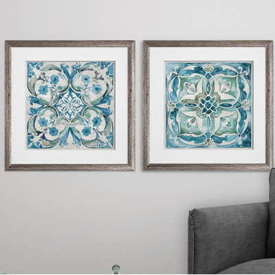 " Caribbean Tile " 2 - Pieces