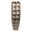 Jardinière moderne en aluminium avec motif géométrique texturé et forme carrée effilée pour un décor de style contemporain - 25 po-1664922322