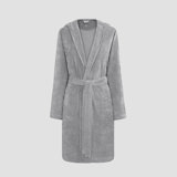 Thalia Cotton Blend Terry Cloth Girl / Woman+ Above Knee Bathrobe Pockets and Hood