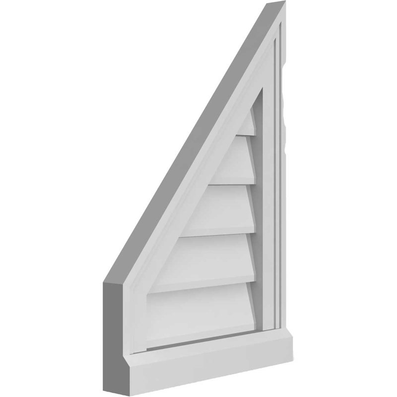 Évent en demi-pointe à montage sur surface gauche Signature en uréthane non fonctionnel Gable 14/12, 22" H x 14" W x 2" D