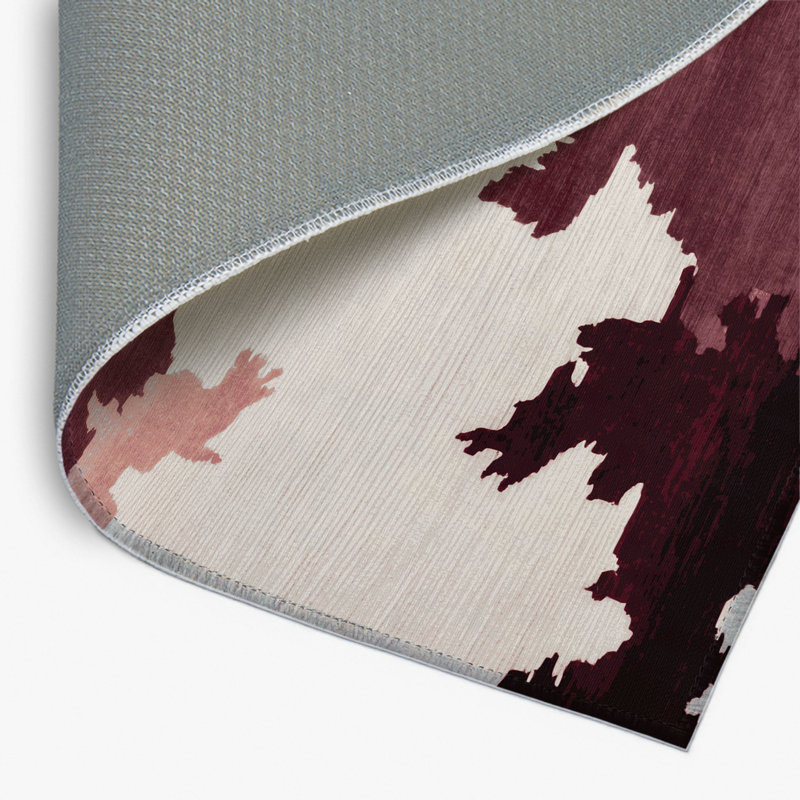 Tapis intérieur et extérieur rouge Watercolor, Rectangulaire 2 pi x 3 pi