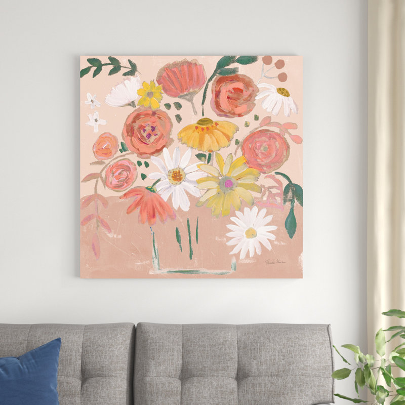 Folk Floral II moderne, H 36 po x l 36 po x P 1,25 po