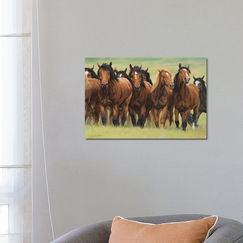Pecking Order 1 Piece Wrapped Canvas Painting, 66.04 cm H x 45.72 cm W x 3.175 cm D