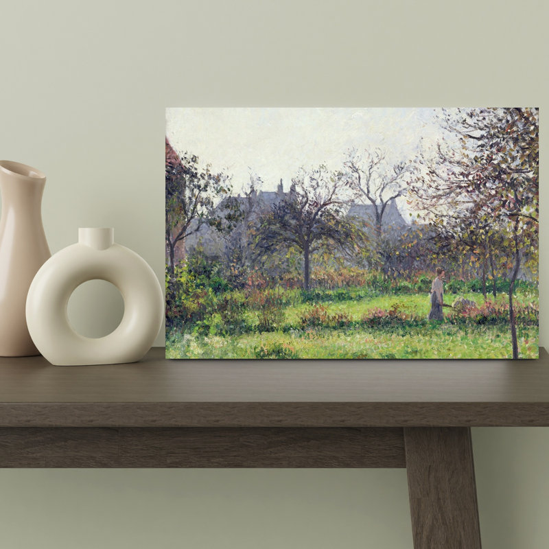 Soleil du matin, automne, Eragny, 1897. Estampe murale abstraite représentant des fruits d'automne, paisible et sereine.