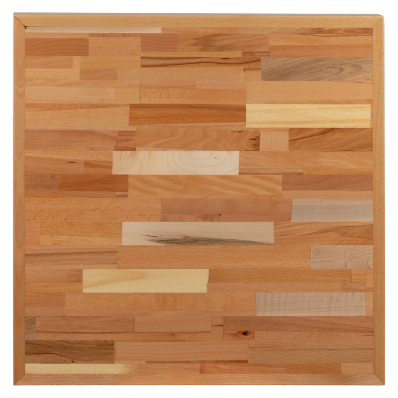 Mayfair Square Butcher Block Style Table Top - Restaurant Table Top, 24" W x 24" L