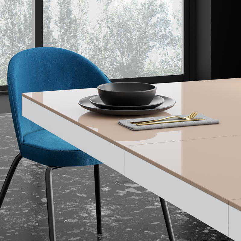 Micajah Extendable Dining Table, High Gloss Cappuccino