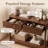 Mid-Century Fluted Console Table, 2 Drawers & Open Shelf, Walnut Sofa & Entryway Table-409535062