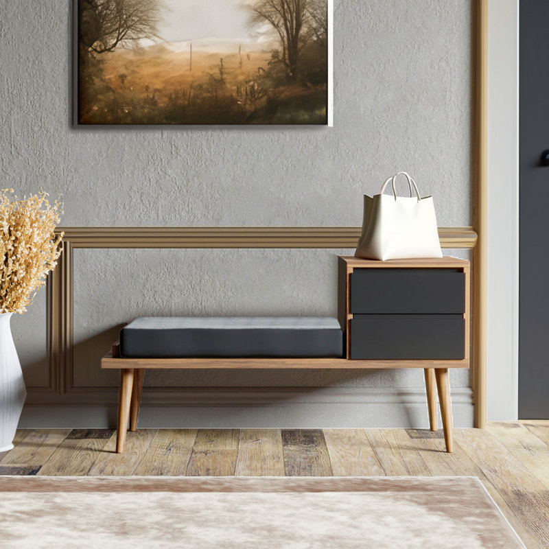 Banc de rangement rembourré Lummie