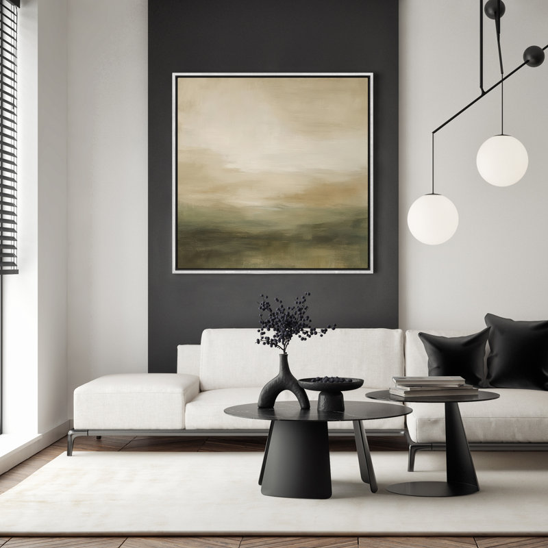 Art mural encadré abstrait rétro antique classique pour chambre à coucher, H 16 po x l 16 po, Blanc