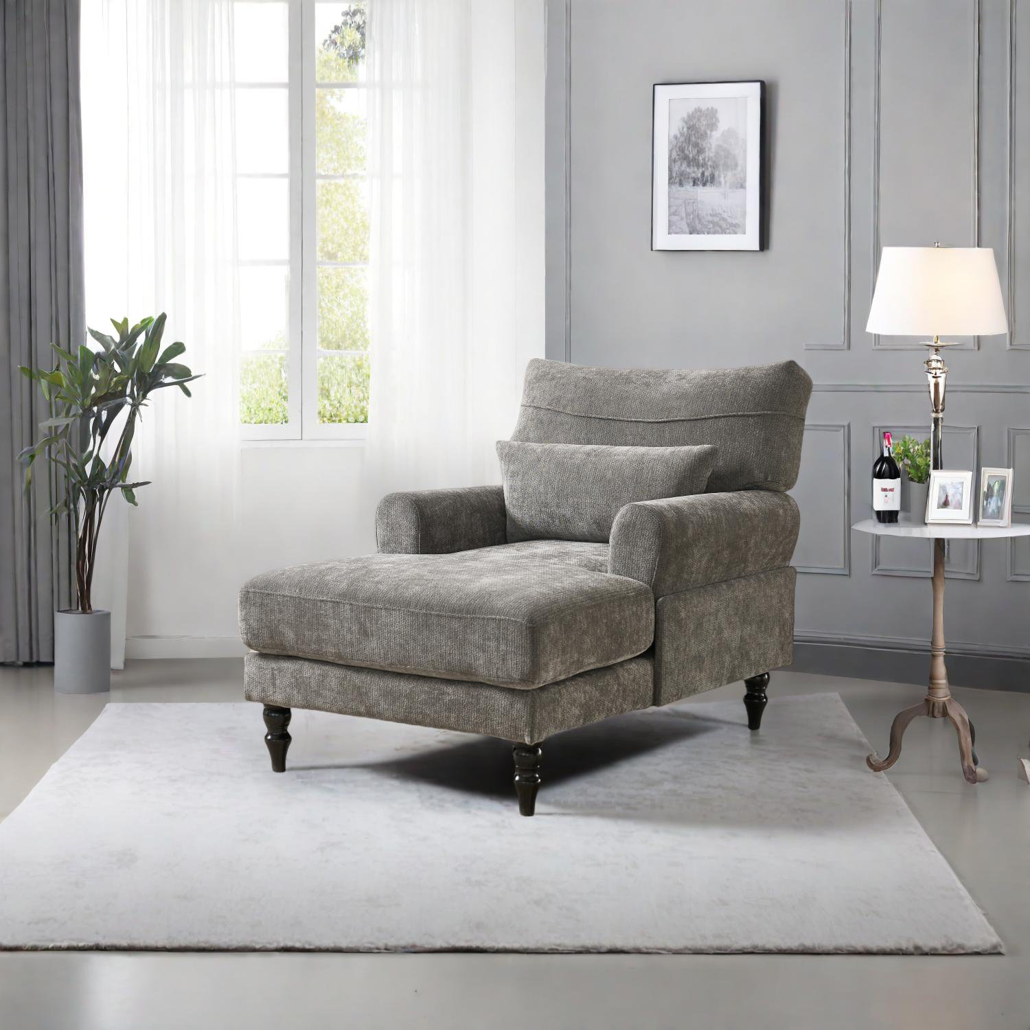 Latitude Run® Upholstered Indoor Chaise Lounge Chair Recliner Comfy ...
