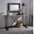 Rustic Oak & Antique Black Finish Console Table