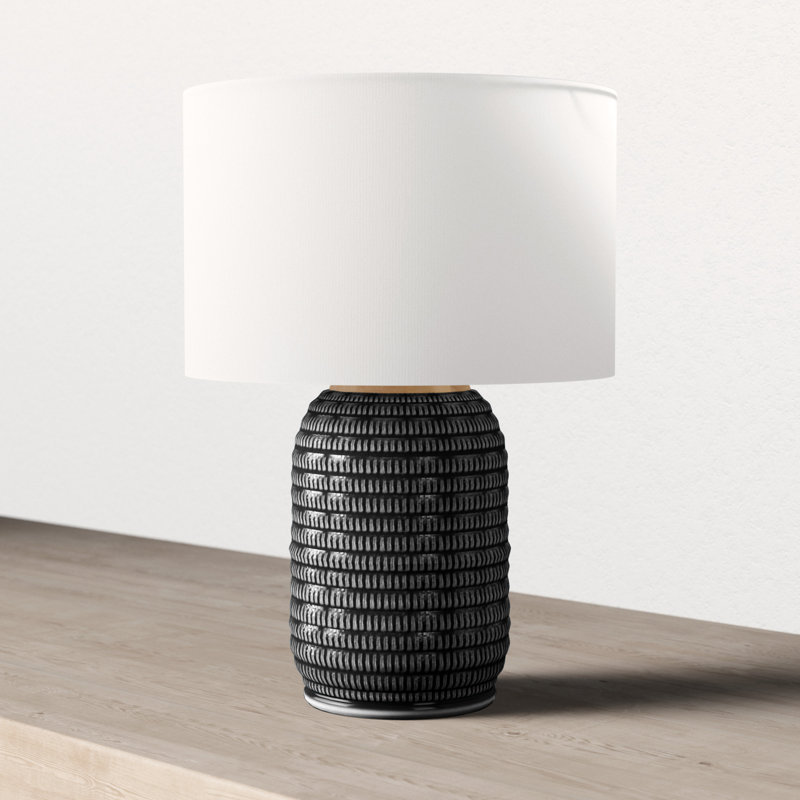 Lampe de table 24 po Alleyton, Bleu marine