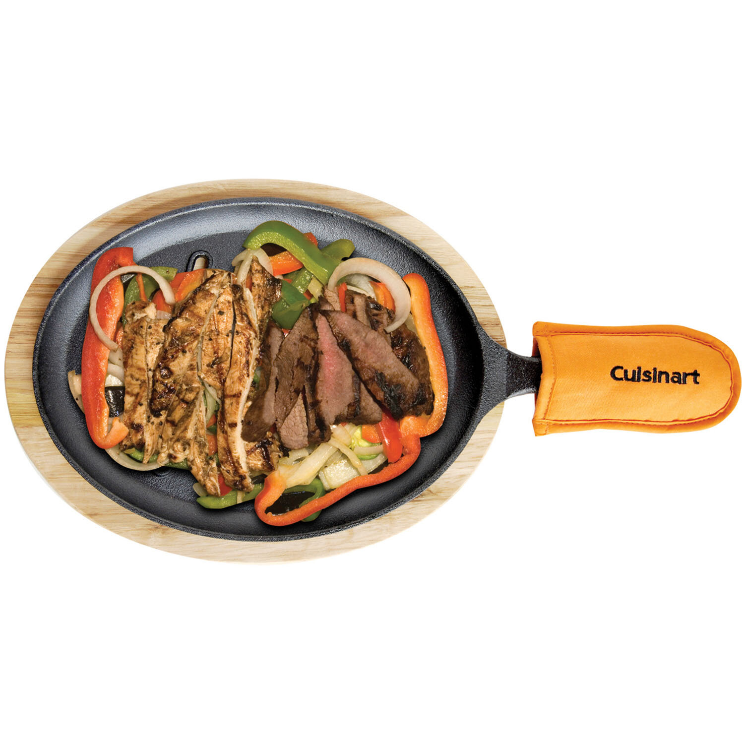 Cuisinart® Cast Iron Fajita Skillet Set - Laser-Engraved