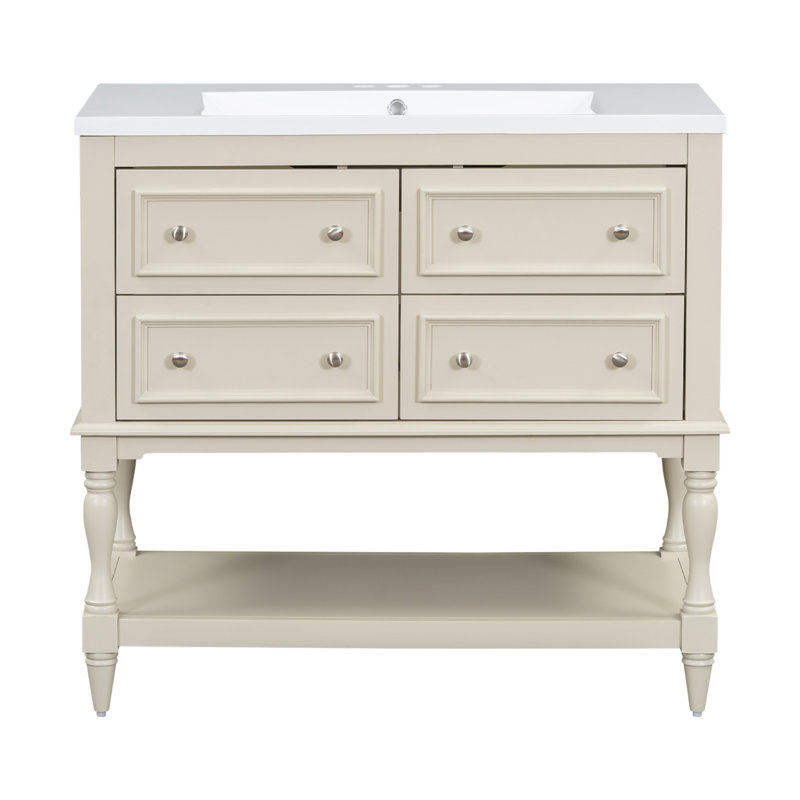 43 Base de meuble-lavabo simple 36 po seulement, Beige