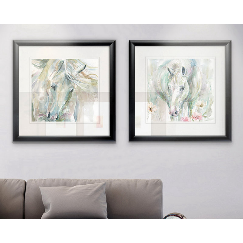 Exuberant Spirit - ensemble de 2 reproductions de cadres photo, Cadre noir