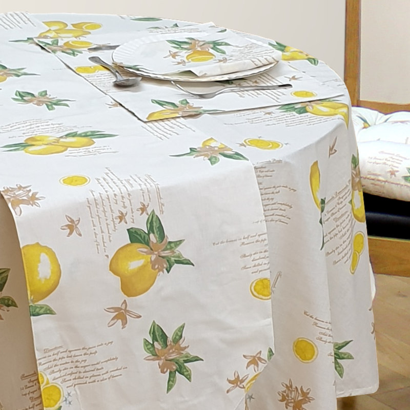 Lemons Table Cloth, 177cm W x 229cm L