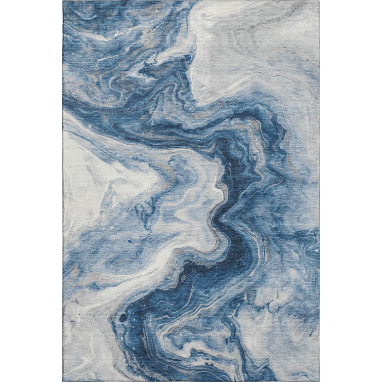 Premium Machine Washable Metinaro AMF1706 Abstract Rug