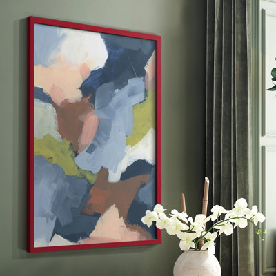 Soft Indigo Atmosphere II Framed Print - Solid Wood