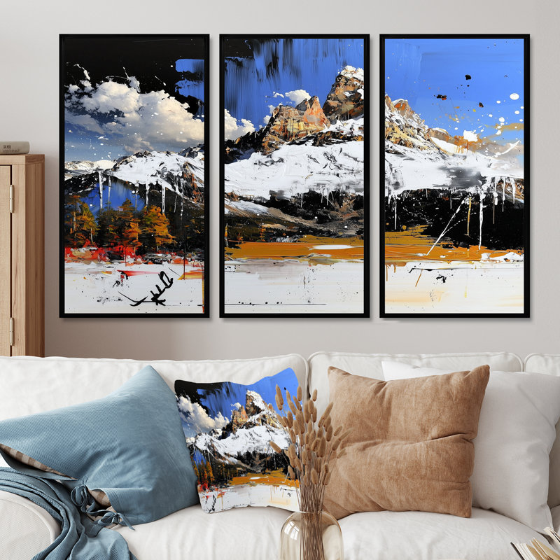 Addielynn - Ensemble de décoration murale Alaska, Reproduction avec cadre flottant, Noir, 28" H x 36" W