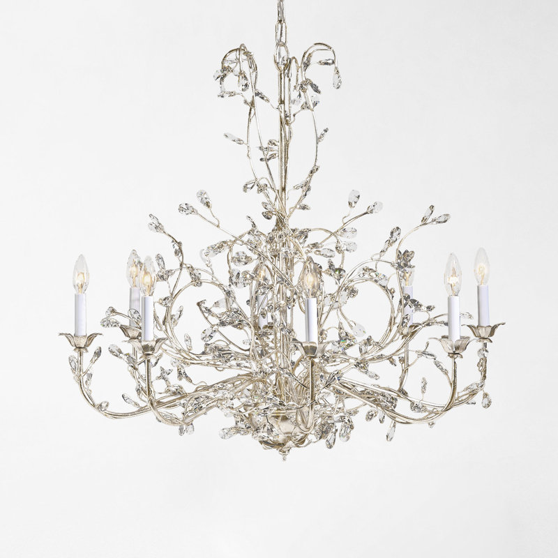 Calendra Chandelier, 33.5" H x 33.5" W x 33.5" D, Antique Silver Leaf