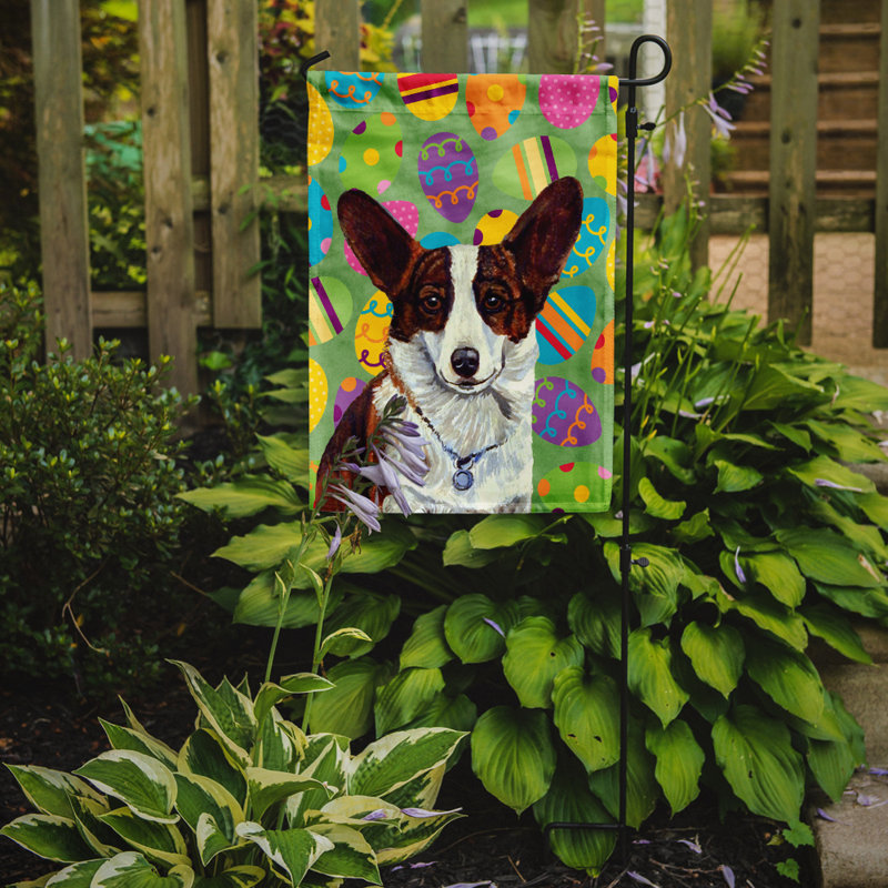 Drapeau de jardin Atara, Corgi (brun et blanc)