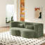 Canapé moderne avec 2 coussins, canapé-lit en velours côtelé et rembourré de mousse, matelas pliant simple pour le salon, lit d'invité, salle de jeux, aucun assemblage requis-1042433891-1042433902