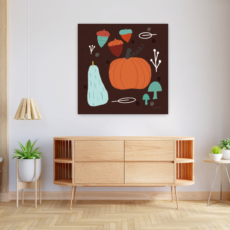 «Fall Fun», art contemporain d'automne, H 36 po x l 36 po