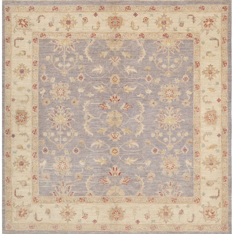 Tapis de zone gris en laine touffeté à la main Sturdevant