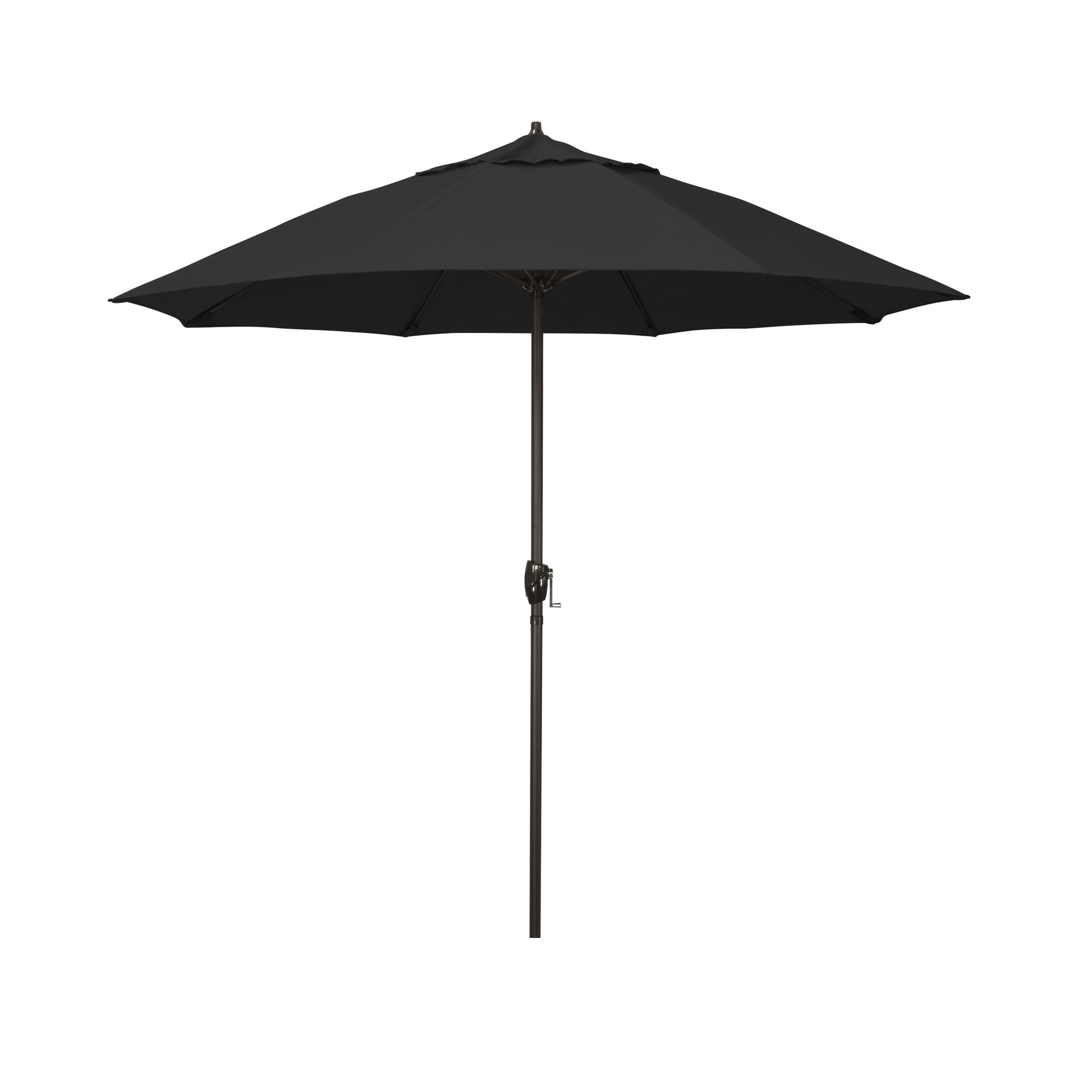 Gino 7.5' Market Sunbrella Umbrella, Canvas Black Sunbrella® Canvas