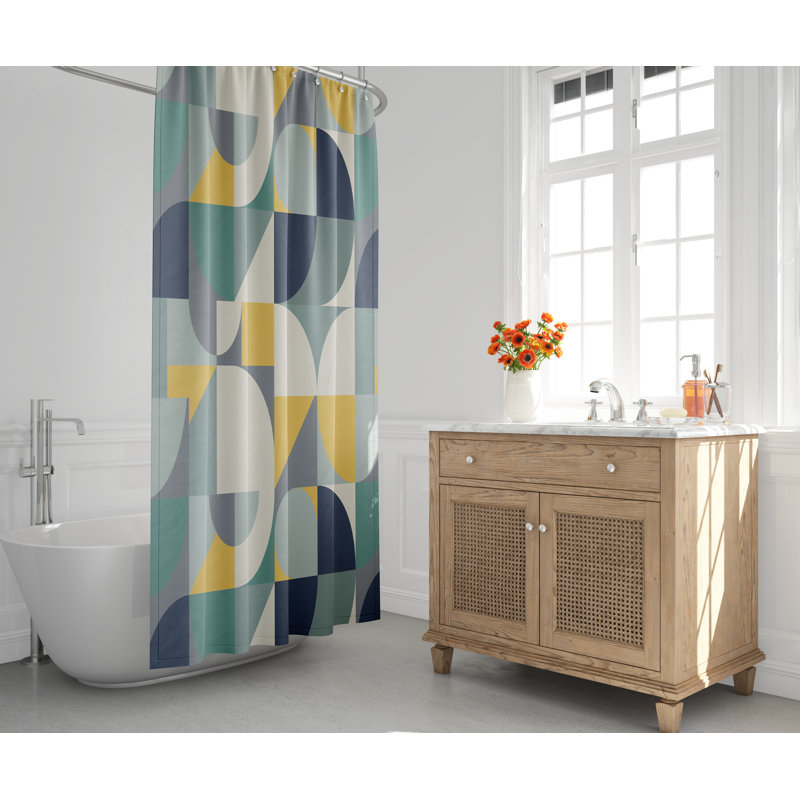 Stanley Mid-Centiury Shower Curtain, Teal