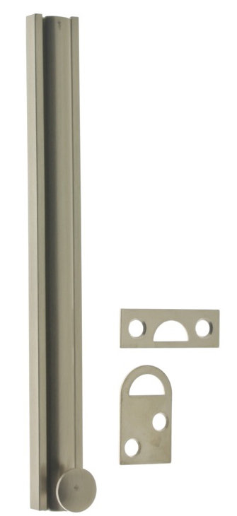 Solid Brass Surface Bolt, Satin Nickel