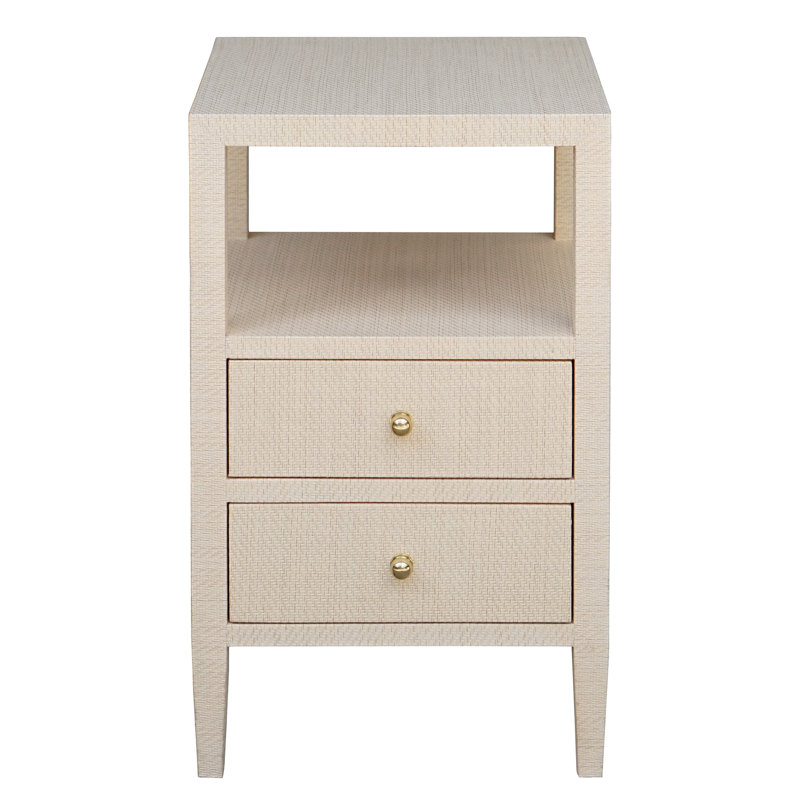 Roscoe Glass End Table, Natural