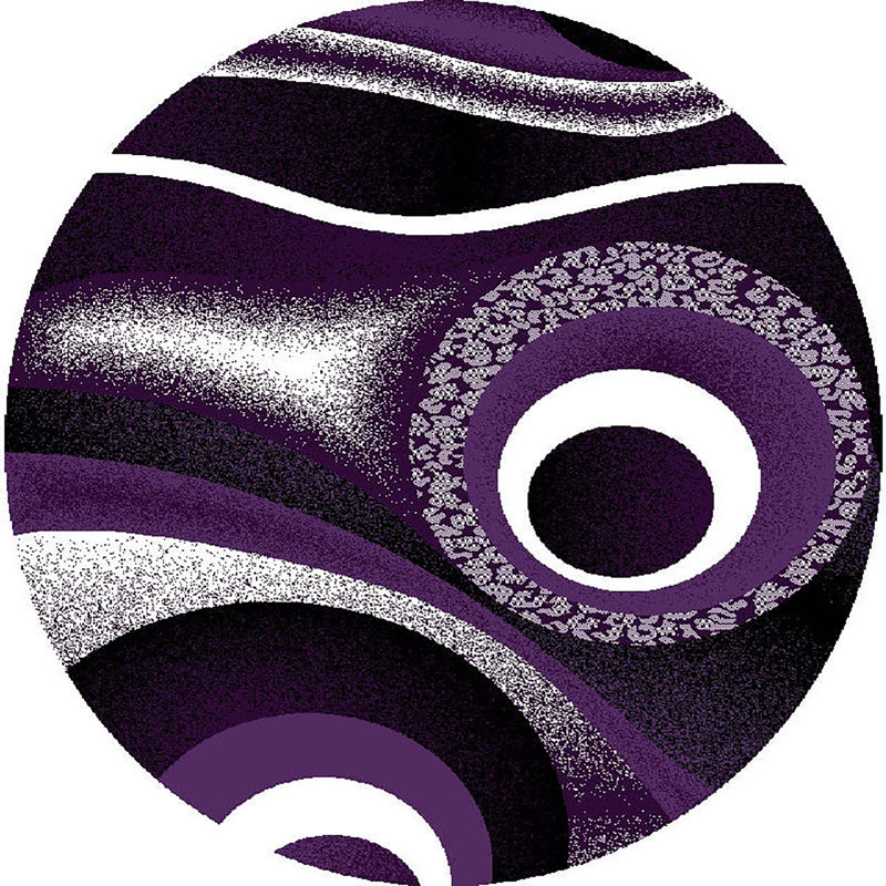 Mccampbell Performance Abstract Indoor Rug, Round 6'6"