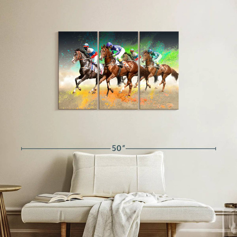 Course de chevaux Sirci, H 24 po x l 38 po