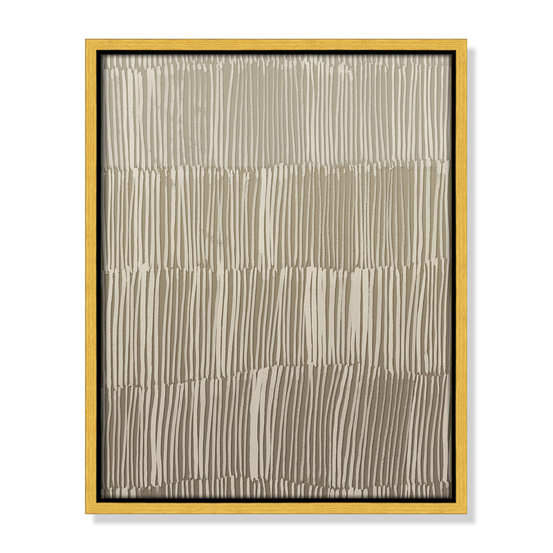 Linear Calm II Print par , H 15,5 po x l 12,5 po, Flotteur doré