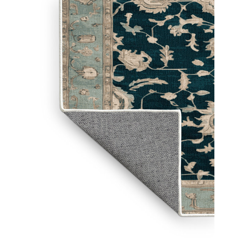 Tapis beige surteint lavable à la machine, Carré 6 pi