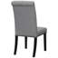 De 2 chaises d'appoint en gris - finition rustique, rembourrage en mousse, tissu, convient au dossier de la salle à manger, rembourrage, revêtement en tissu avec garniture cloutée en cuivre