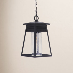 Becca Seeded Outdoor Metal Hanging Lantern