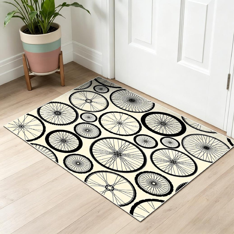 Tapis d'intérieur vert lavable à la machine