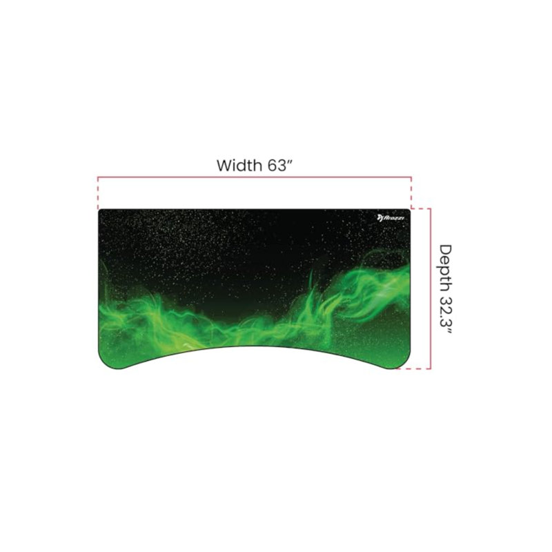 Arena Full-surface, Interchangeable, Water-resistant, And Washable Mouse Pad With Stitched Edges - Purple Galaxy, Green