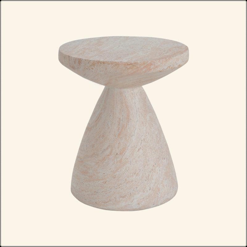 Outdoor/Indoor Lightweight Concrete Side Table
