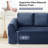 63" Cloud Compression Convertible Floor Sofa Bed, High-Density Sponge & Corduroy Fabric Futon Loveseat-1290771574-1288334703