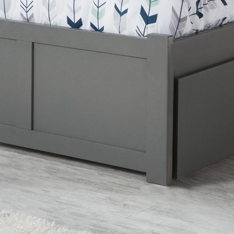 Lit plateforme avec rangement en bois massif Arrianne, Simple