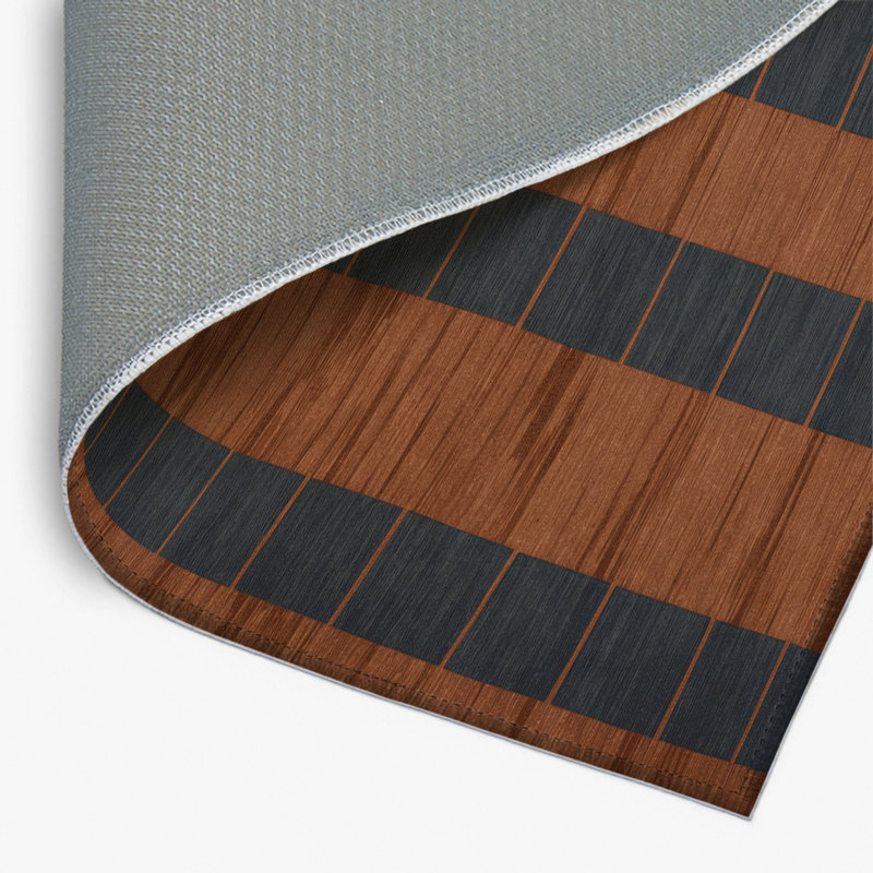 HorizontalStripes Gray Indoor and Outdoor Area Rug, Rectangle 8' x 10'