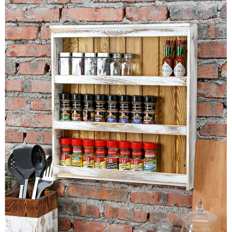 Wall Wood Spice Rack