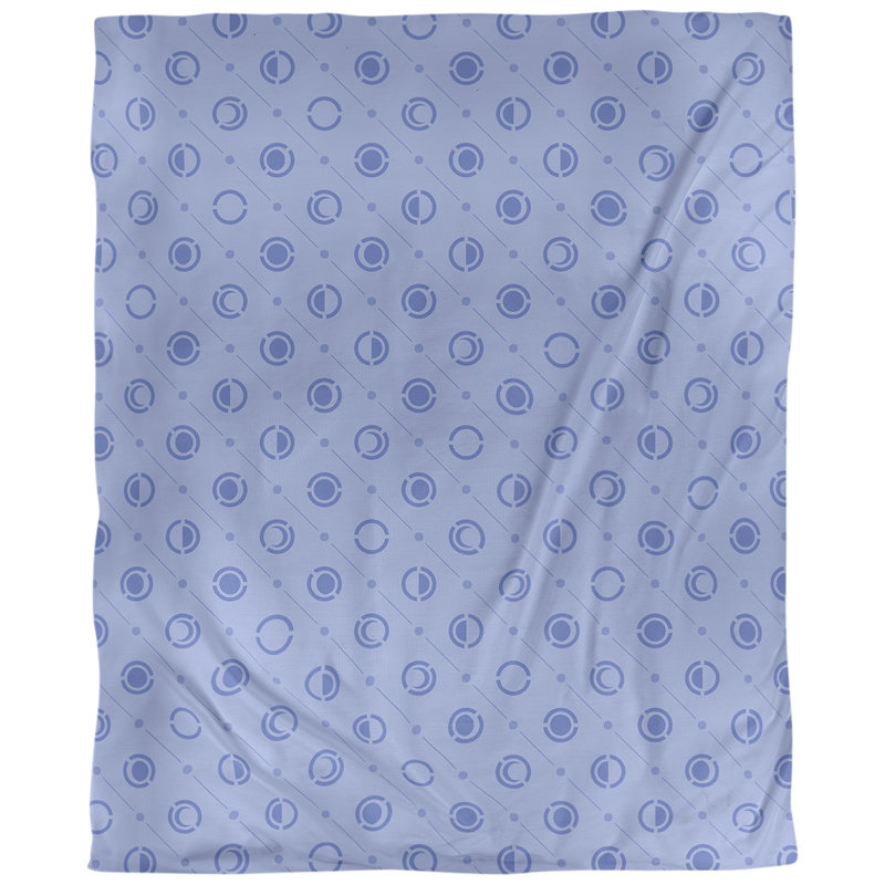 Housse de couette simple Moon phases, Housse de couette simple TG, Polyester brossé, Bleu chaud