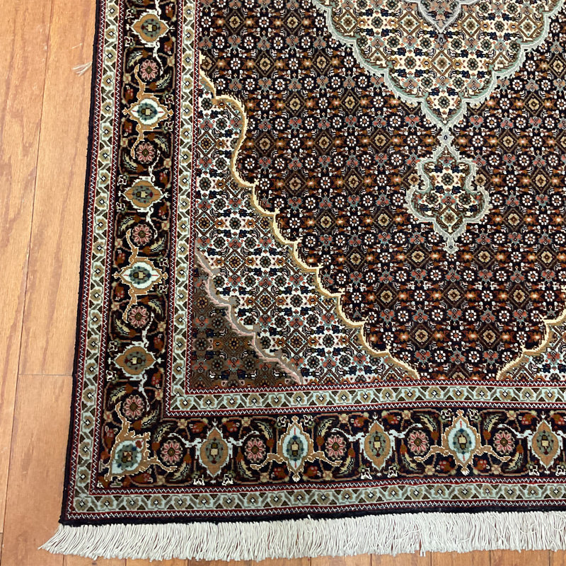  Tapis en laine de poisson fabriqué à la main Tabriz