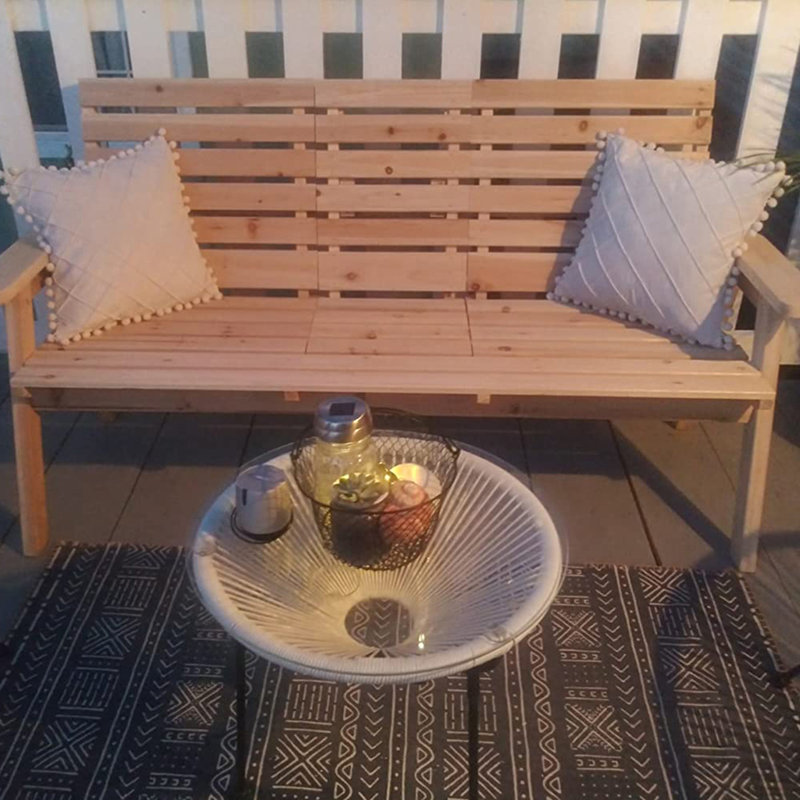 Solid Wood Cedar Outdoor Bench